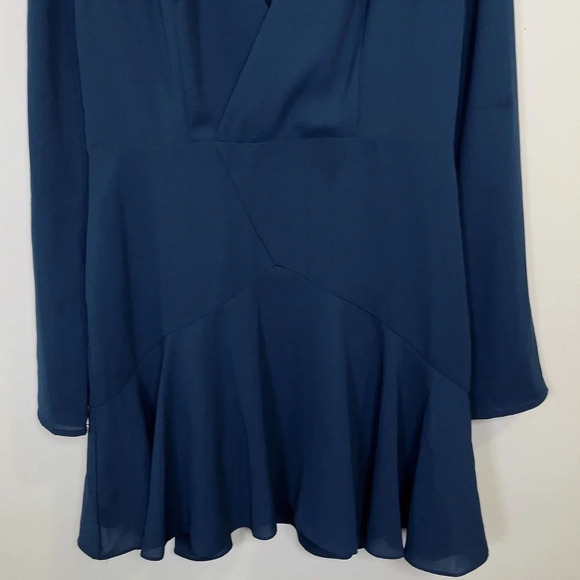 COOPER ST | NAVY VNECK LONG SLEEVE MINI DRESS - Picture 4 of 14